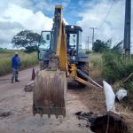 Fortes chuvas causaram erosão em trecho de rodovia na noite de ontem próximo ao Povoado Roma?. Foto: Ascom/DER