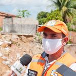 Com andamento da obra e volume de chuvas registrado no último mês, a Defesa Civil Estadual orientou a prefeitura a interditar mais duas casas por questões de segurança . Foto: Ascom/Defesa Civil