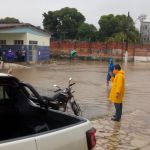 Técnicos da Defesa Civil Estadual também avaliaram in loco a situação da barragem Jacarecica II, que fica entre os municípios de Riachuelo e Malhador. Foto: Ascom Sedurbs/Defesa Civil