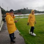 Técnicos da Defesa Civil Estadual também avaliaram in loco a situação da barragem Jacarecica II, que fica entre os municípios de Riachuelo e Malhador. Foto: Ascom Sedurbs/Defesa Civil