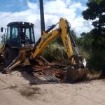 Fortes chuvas causaram erosão em trecho de rodovia na noite de ontem próximo ao Povoado Roma?. Foto: Ascom/DER