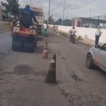 Reparos foram executados nas ruas da sede municipal, no acesso pela BR 101 e continuam na Rodovia João bebe água.