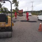 Equipes seguem trabalhando respeitando as determinações exigidas pelos órgãos de Saúde. Foto: DER