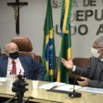 Ubirajara Barreto respondeu a questões ligadas à obras, rodovias e meio ambiente em sessão virtual na Alese. Foto: Marcos Rodrigues.