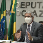 Ubirajara Barreto respondeu a questões ligadas à obras, rodovias e meio ambiente em sessão virtual na Alese. Foto: Marcos Rodrigues.