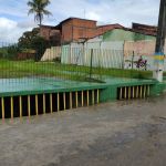 Cratera de 2.346 m² danificou 26 casas e sistema de rede de drenagem. Foto: Depec.