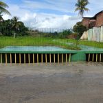 Cratera de 2.346 m² danificou 26 casas e sistema de rede de drenagem. Foto: Depec.