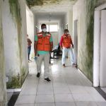 Após denúncia Defesa Civil Estadual avaliou prédio, isolou algumas áreas e orientou prefeitura a realizar a recuperação. Foto: Depec.