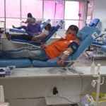 Técnicos foram doar sangue para ampliar o estoque do Hemose que teve queda durante pandemia do Coronavírus. Foto: Depec.