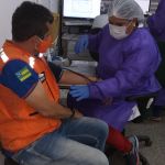 Técnicos foram doar sangue para ampliar o estoque do Hemose que teve queda durante pandemia do Coronavírus. Foto: Depec.