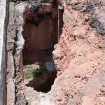 Profissionais fizeram a recomposição estrutural em uma dos pistas do vão central. Foto: DER.