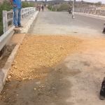 Profissionais fizeram a recomposição estrutural em uma dos pistas do vão central. Foto: DER