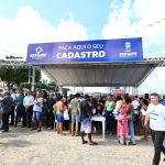 Os estancianos foram atendidos numa megaestrutura montada na Escola Municipal Maria Izabel de Carvalho Nabuco D’Ávila