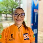 A coordenadora de Planejamento e Gestão de Riscos da Defesa Civil da Supdec, major Flávia Emanuela Cruz, representou o Governo do Estado / Foto: Marcos Rodrigues