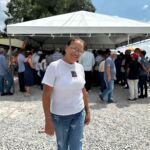 Lívia Tavares Doria comemorou a pavimentação do trecho da BR-235 entre os povoados Cafuz e Pedrinhas, aguardada há 50 anos / Foto: Ascom-DER